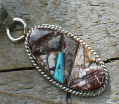 Navajo Crazy Horse Channelwork  Pendant